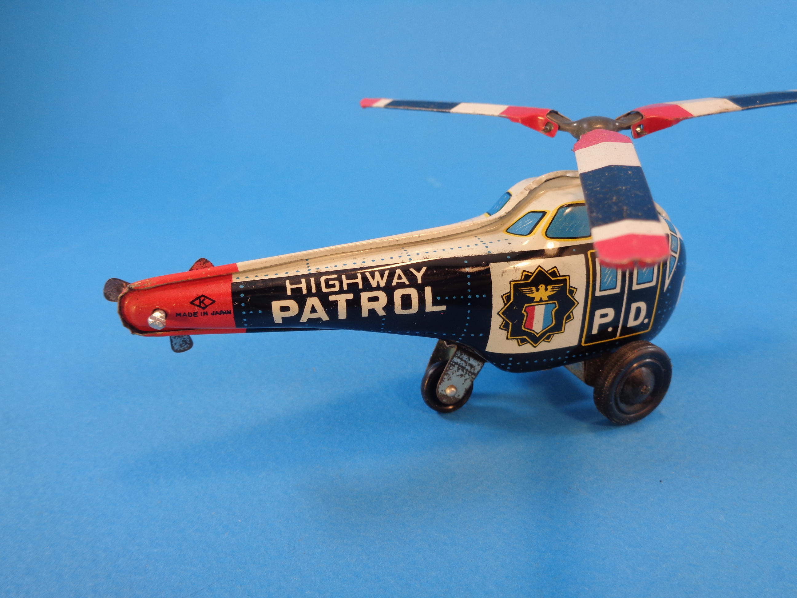 1950s SIKORSKY S 55 HIGHWAY PATROL TIN CHOPPER JAPAN  