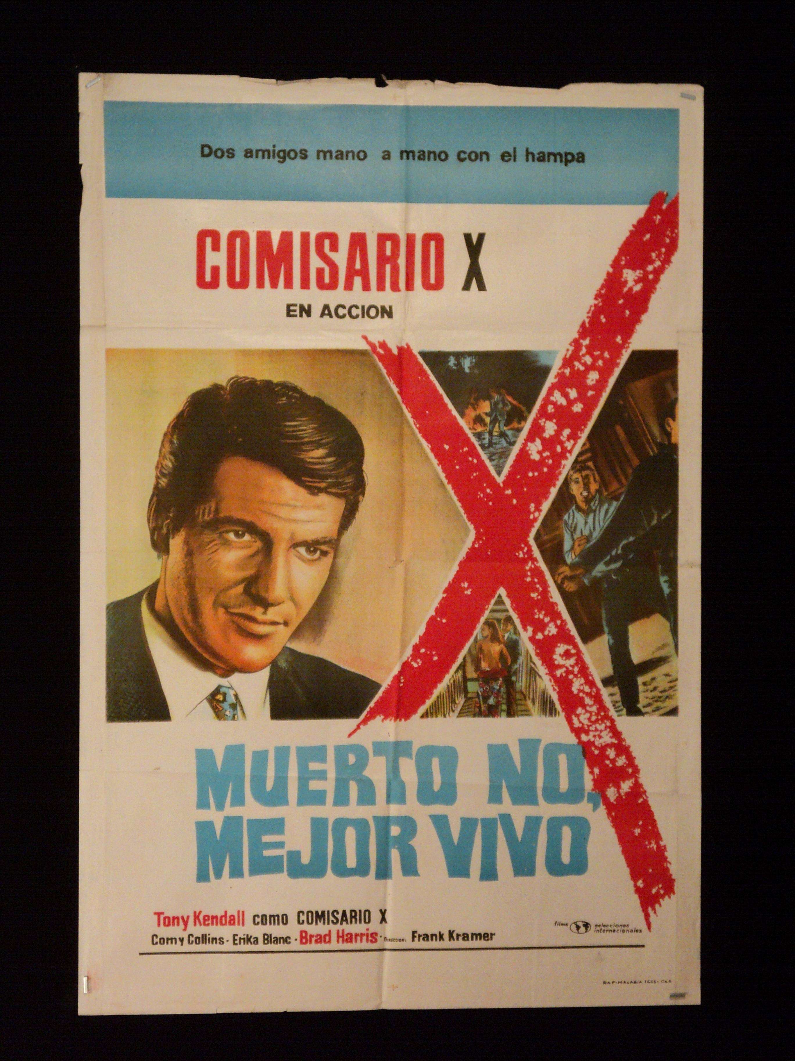 KOMMISSAR X * TONY KENDALL BRAD HARRIS * ARGENTINE 1sh  